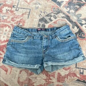 Signature by Levi Strauss Kids Denim Blue Shorty Shorts